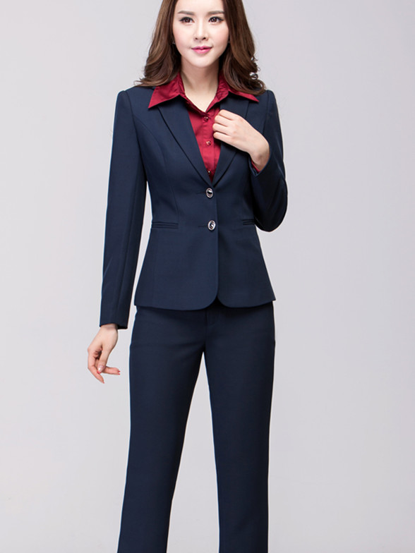 二扣職業(yè)裝女時尚修身ol套裝工裝工作制服